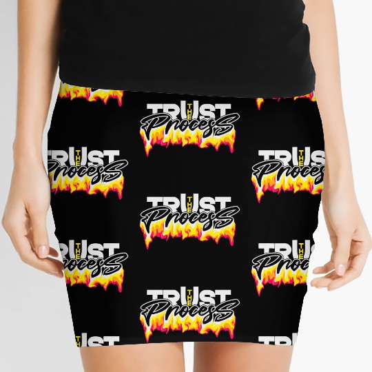 Trust the process typography design Women's Mini Skirts