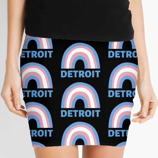 Detroit Transgender Flag Women's Mini Skirts
