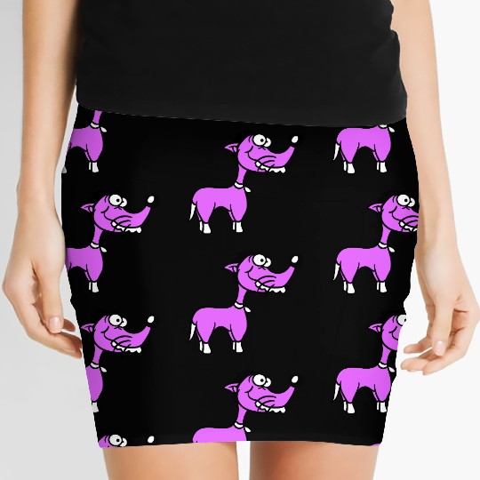 Dog Standing Stupid Guy Funny Crazy Mad Weird Cool Women's Mini Skirts