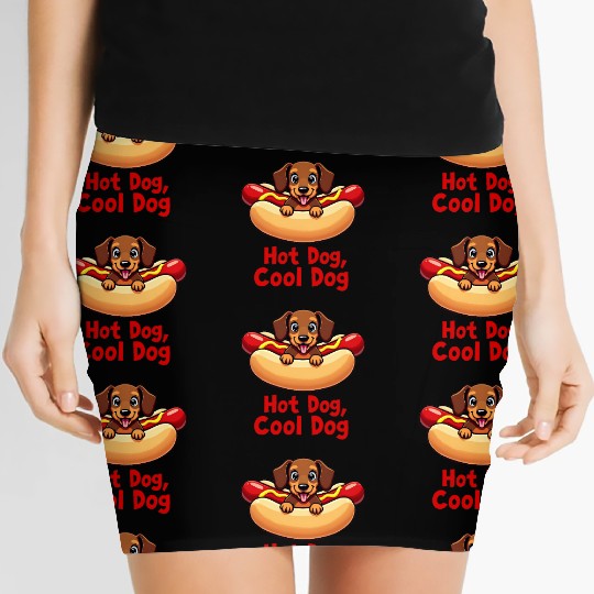 Funny Hot Dog Dachshund Women's Mini Skirts