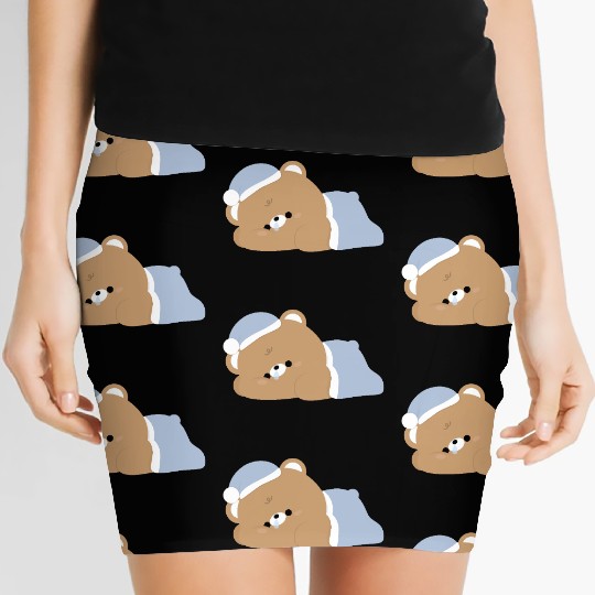 Tired Brown Bear Women's Mini Skirts