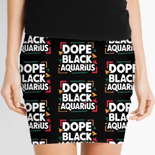 Dope Black Aquarius Women's Mini Skirts