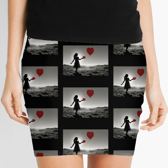 Girl With Balloon Banksy Women's Mini Skirts