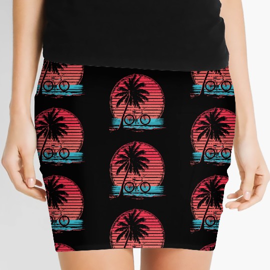 Cycling Synthwave Women's Mini Skirts