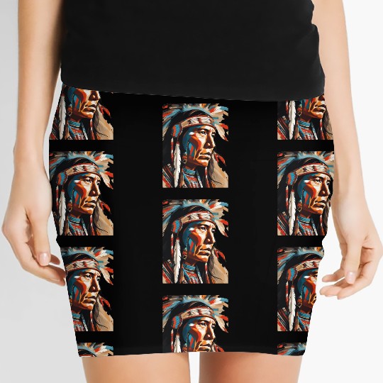 Native American Chief Women's Mini Skirts