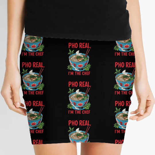 Pho Real Im The Chef Asian Chef Women's Mini Skirts