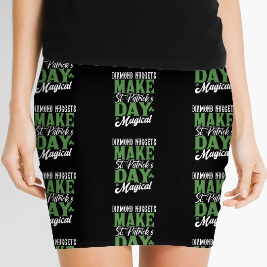 Diamond Nuggets Make St Patricks Day Magical Women's Mini Skirts
