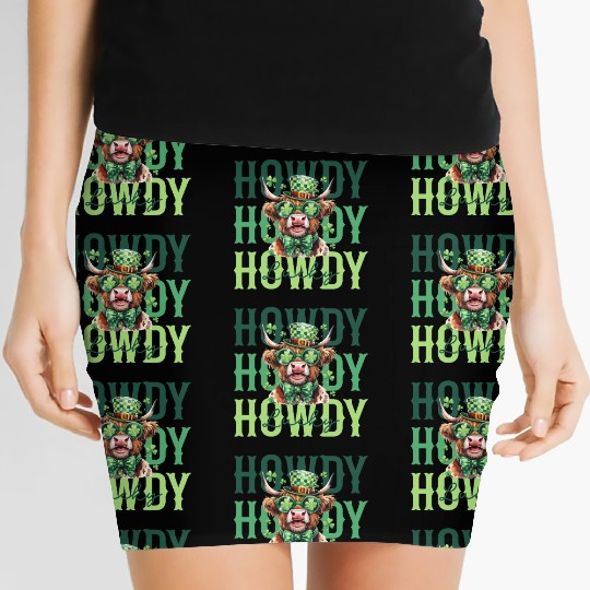 Howdy Howdy Howdy Lucky St Patricks Women's Mini Skirts