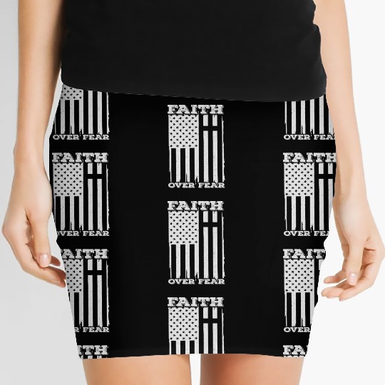 Faith Over Fear Happy Easter Women's Mini Skirts