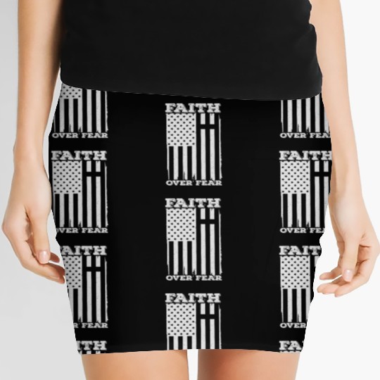 Faith Over Fear Happy Easter Women's Mini Skirts