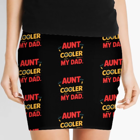 Fun Cool Aunt vs Dad Women's Mini Skirts Design – Bold