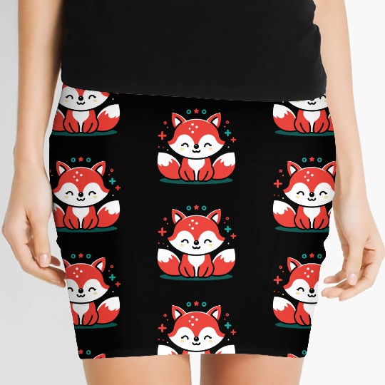 Cute Little Fox 2 Women's Mini Skirts