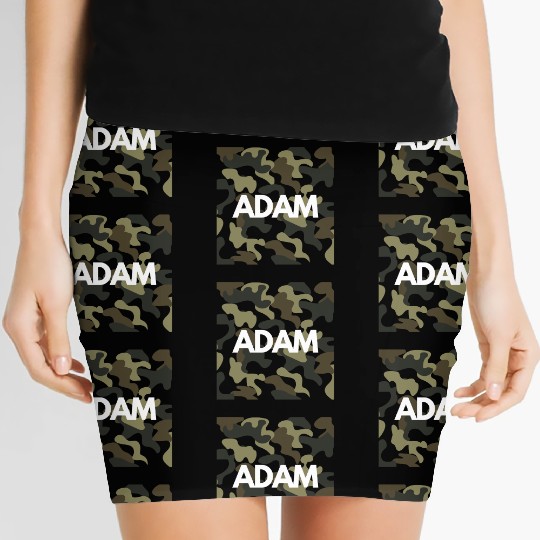 Adam Name Women's Mini Skirts Men Good Quality Camouflage