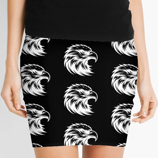 Elegant Bird Of Prey As A Powerful Animal Graphic Women's Mini Skirts