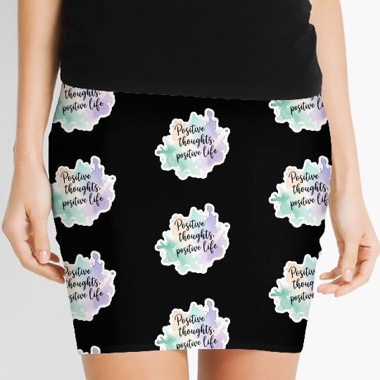 Positive Thoughts, Positive Life – Calming Women's Mini Skirts