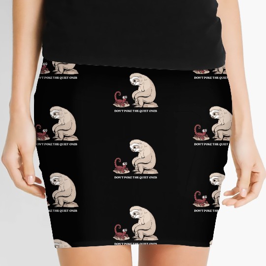 Scorpio Zodiac Sloth Don't Poke The Quiet Ones Women's Mini Skirts