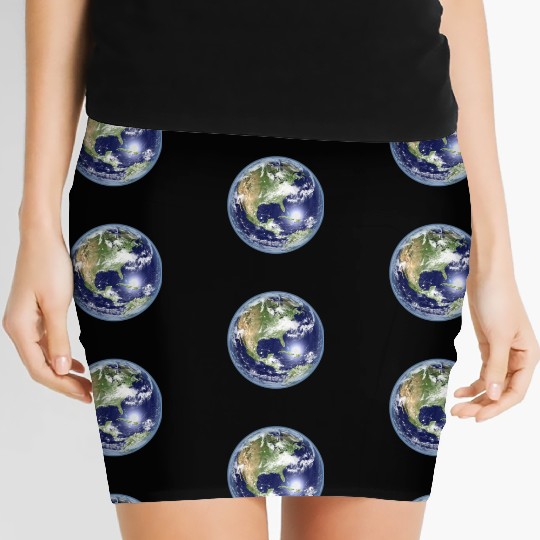 Realistic Planet Earth – Our Home in Space Women's Mini Skirts