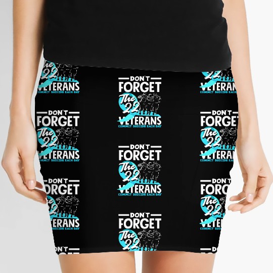PTSD Awareness Don't Forget Veterans Women's Mini Skirts