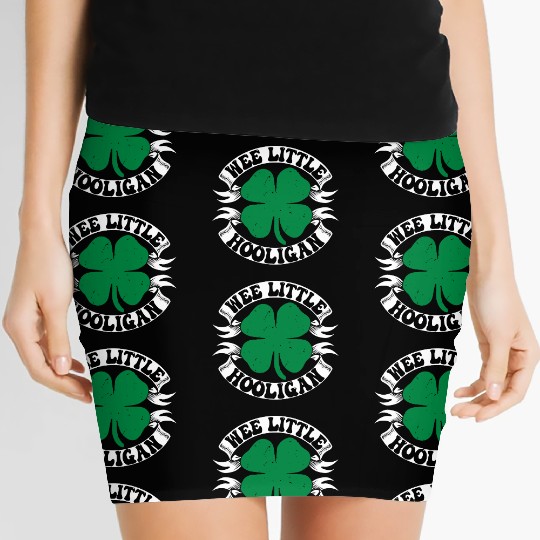 Wee Little Hooligan Cute St. Patrick's Day Irish S Women's Mini Skirts