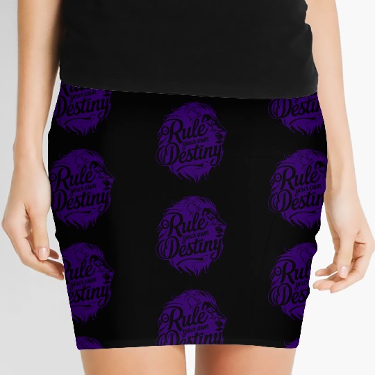 Rule Your Destiny Lion art & Design Women's Mini Skirts