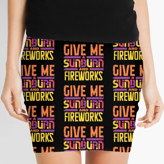 Give Me A Sunburn And Fireworks Women's Mini Skirts