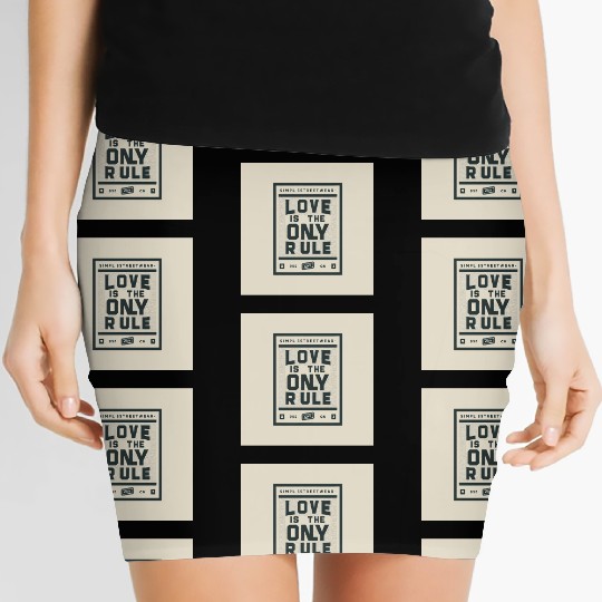 Streetwear Love Rule Women's Mini Skirts