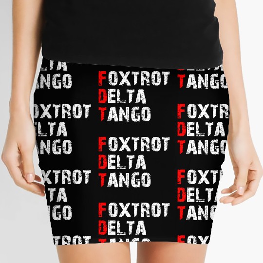 Foxtrots Delta Tangos Funny Foxtrots Delta Tangos Women's Mini Skirts