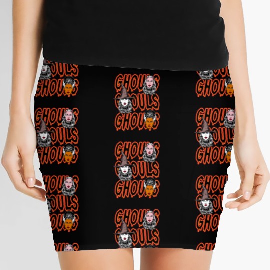 Ghouls, Ghouls, Ghouls Lady Horror Monster Mob Women's Mini Skirts