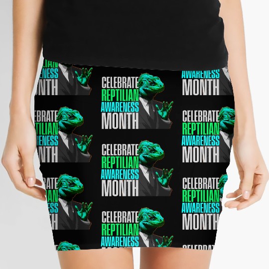 Reptilian Awareness Month Lizard People Women's Mini Skirts