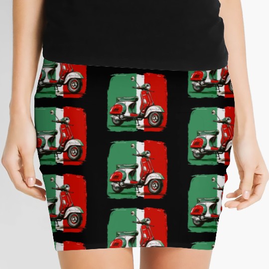 Tricolore - Italian Flag Women's Mini Skirts Italian Scooter