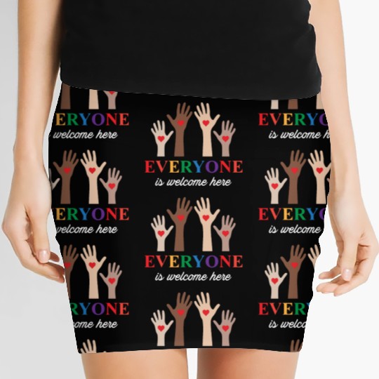 Everyone Is Welcome Here Idaho Teacher Women's Mini Skirts