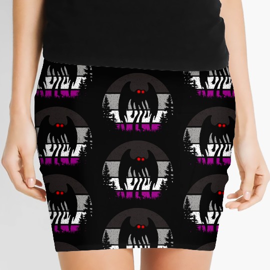 Retro ACE Mothman Asexual Pride Point pleasant Cry Women's Mini Skirts
