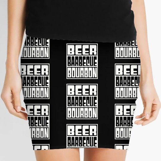 Beer Barbeque Bourbon Women's Mini Skirts