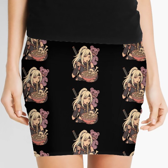 Ramen Anime Ninja Girl Horror Women's Mini Skirts