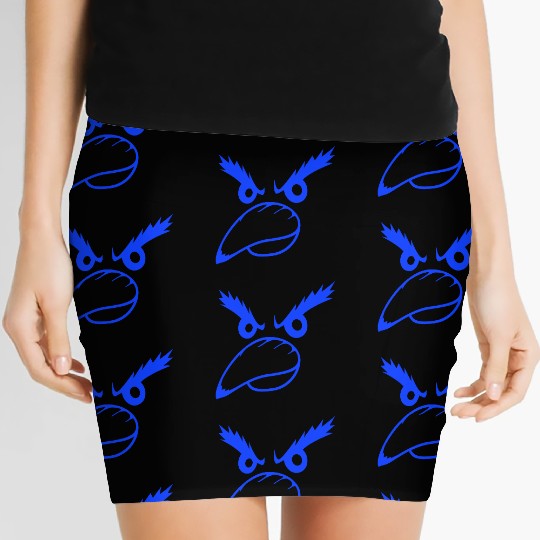 Raven bird looks evil cool funny comic humor face Women's Mini Skirts