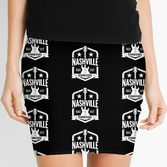 Nashville Music City Guitar Tennessee Women's Mini Skirts