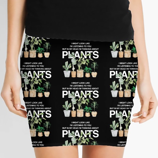 My Peace Lives Where the Plants Are Women's Mini Skirts