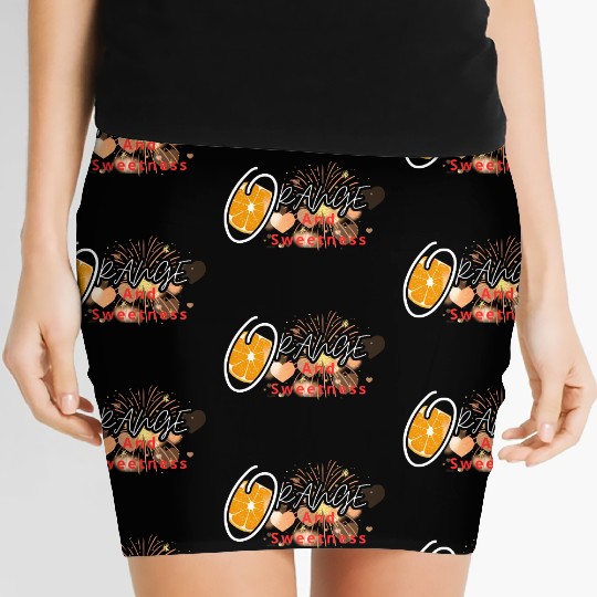 Orange and sweetness Women's Mini Skirts