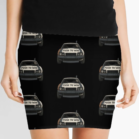 Push to Win Demolition Derby Design Wreck Racing Women's Mini Skirts