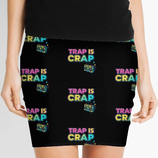 "Trap Is Crap" Graffiti Hip-Hop Women's Mini Skirts