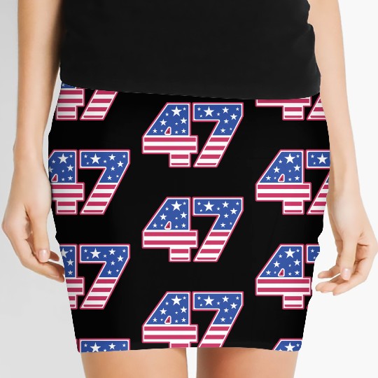 Number 47 in Stars and Stripes Women's Mini Skirts