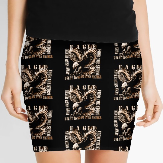The eagle in the storm Women's Mini Skirts