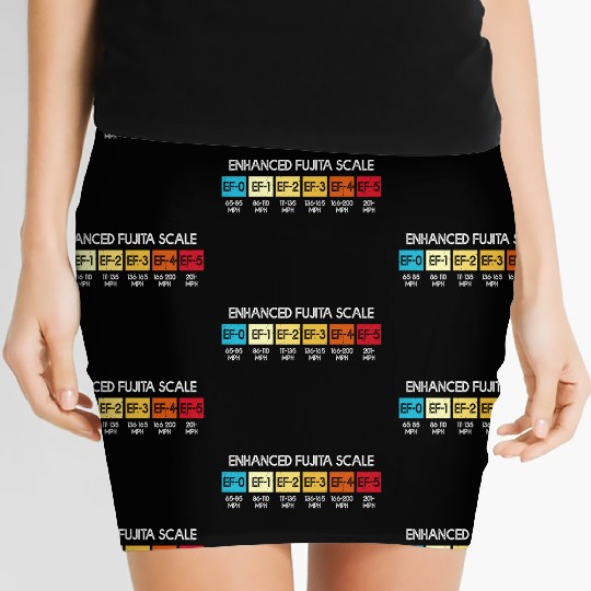 Enhanced fujita scale for storm chaser chasing Women's Mini Skirts