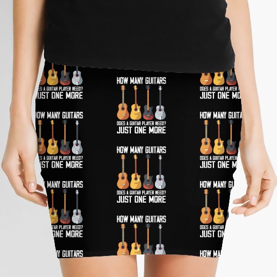How many guitares for guitarist guitar player Women's Mini Skirts