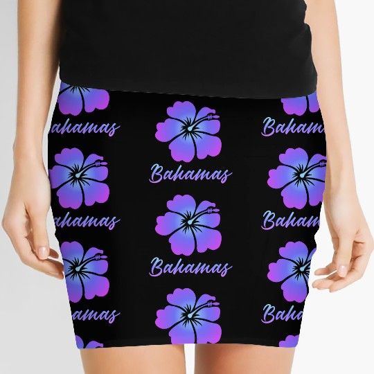 Bahamas Hibiscus Women's Mini Skirts