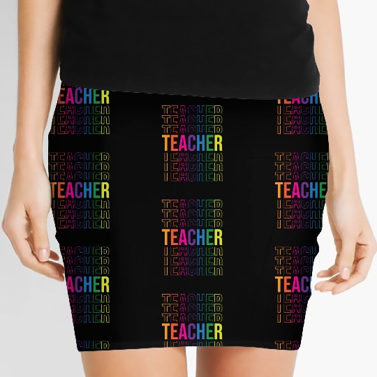 Stacked Teacher Back To School Women's Mini Skirts