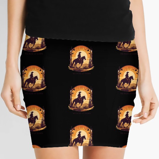 WE RIDE AT DAWN – Cowboy Spirit Edition Women's Mini Skirts