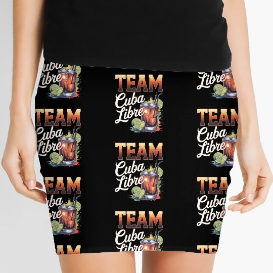 Cocktail Bartender Team Cuba Libre Women's Mini Skirts