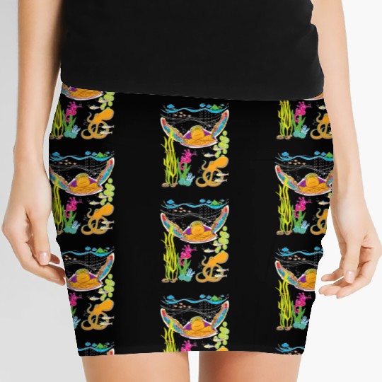 Cute Hawksbill Sea Turtle Women's Mini Skirts