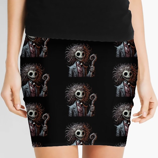 Haunted Puppet Gentleman – Creepy Gothic Dandy Women's Mini Skirts